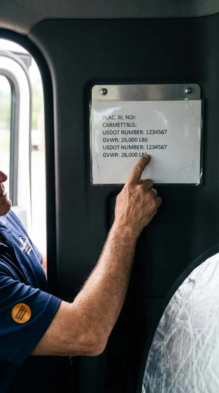 USDOT licensing placard verification in Paintsville